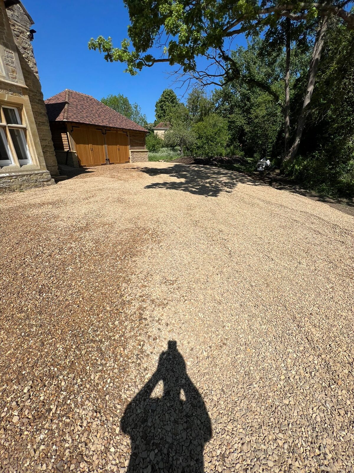 Finished gravel driveway