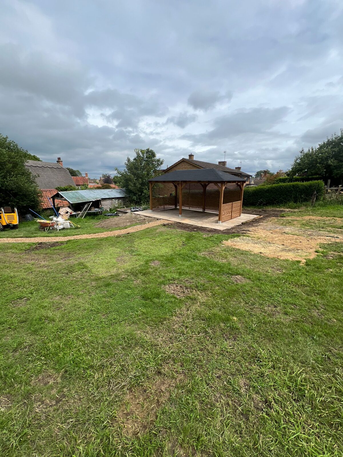 Garden levelled after pond removal